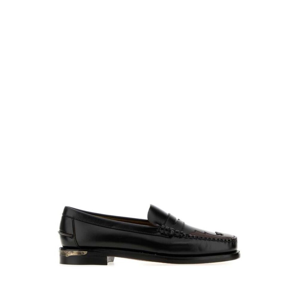 Sebago Men Black Leather Dan Scarabeo Loafers